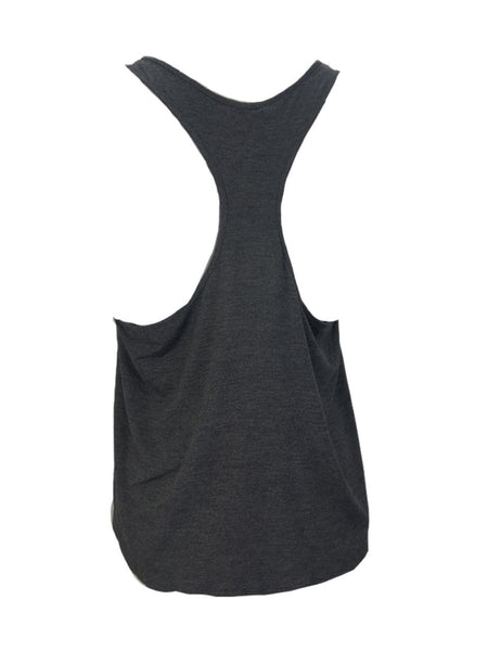 TEREZ Women's Grey Racerback Tank Shirt #2208545 NWT