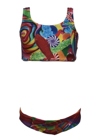 TEREZ Girl's Multicolor Two Piece Bikini #16401967 12 NWT