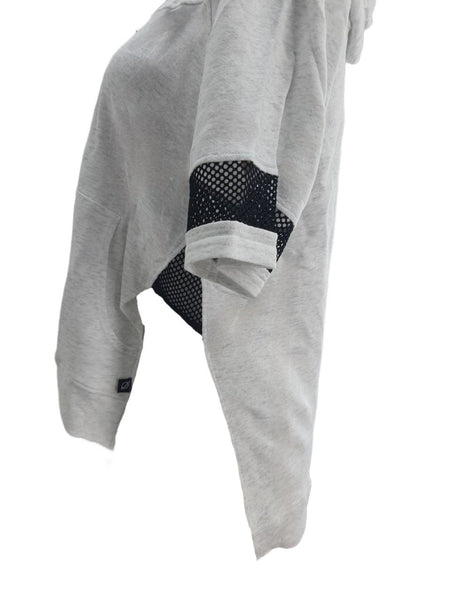 TEREZ Women's White Short Sleeve Hoodie #45602993 Small NWT