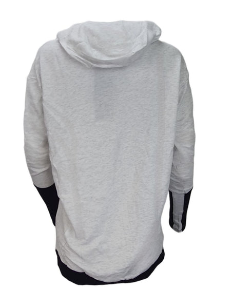 TEREZ Women's White Ash Fleece Hoodie #47402993 NWT