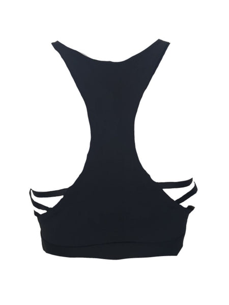 TEREZ Women's Black Strap Sports Bra #22041005 NWT