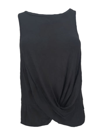 TEREZ Girl's Black Rayon Tank #1189546 Medium NWT