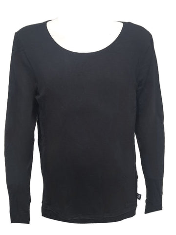 TEREZ Girl's Black Long Sleeve Shirt #1437546 Medium NWT