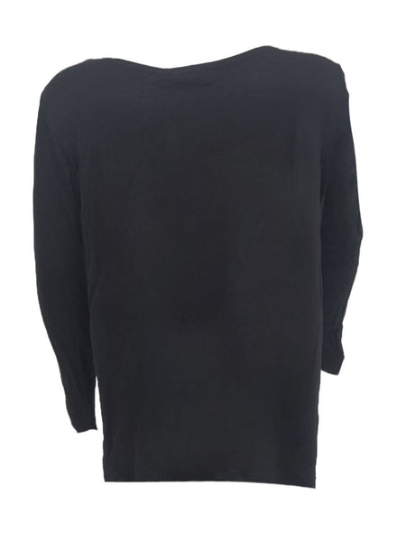 TEREZ Girl's Black Long Sleeve Shirt #1437546 Medium NWT