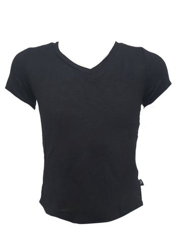 TEREZ Girl's Black Jersey T-Shirt #31703546 Large NWT