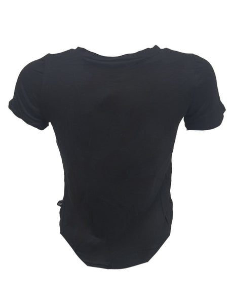 TEREZ Girl's Black Jersey T-Shirt #31703546 Large NWT