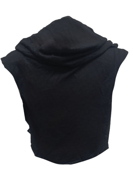 TEREZ Girl's Black Hooded Shirt #49203546 Large NWT