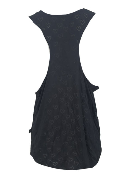 TEREZ Women's Black Hearts Burnout Soft Tank #25118686 X-Large NWT