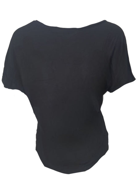 TEREZ Women's Black Bow T-Shirt #2436546 NWT