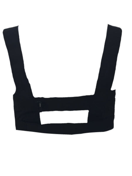 TEREZ Women's Black Wide Straps Bra #473021005 Large NWT