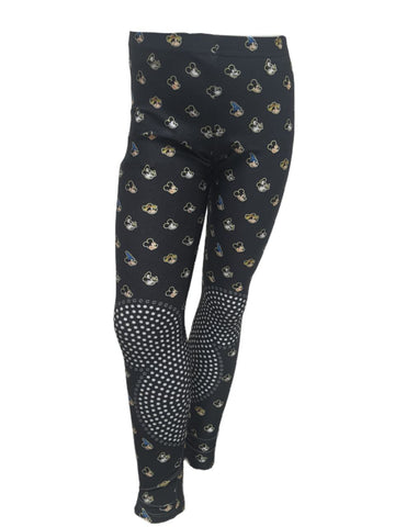 TEREZ Girl's Black Crystal Mickey Leggings #4018483 NWT