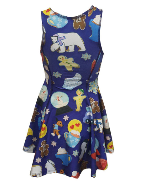 TEREZ Girl's Blue Baked Ideas Dress #6003976 NWT