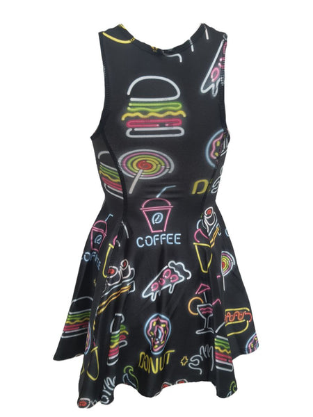 TEREZ Girl's Black Stay Lit Dress #60038111 NWT