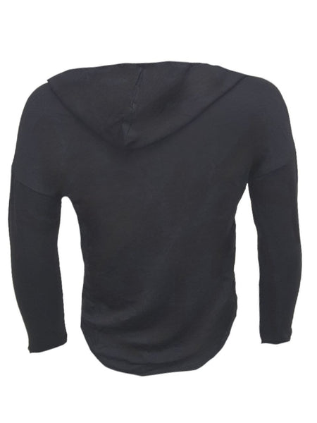 TEREZ Girl's Black Long Sleeve Hoodie #3228546 Medium NWT