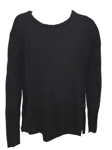 TEREZ Girl's Black Long Sleeve Shirt #1252546 Large NWT