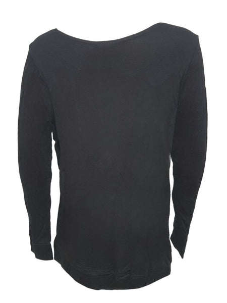 TEREZ Girl's Black Long Sleeve Shirt #1252546 Large NWT