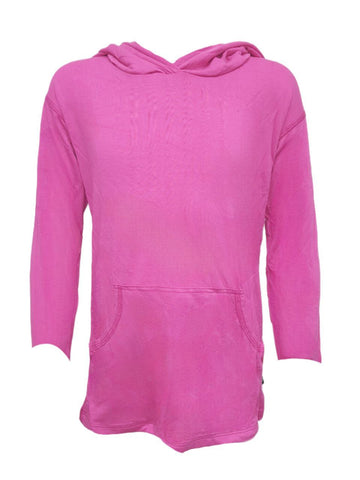 TEREZ Girl's Pink Pouch Pockets Hoodie #25301550 Large NWT