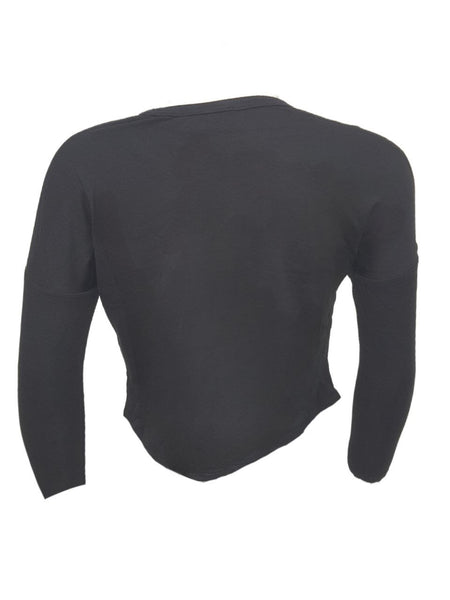 TEREZ Girl's Black Ripped T-Shirt #3415546 NWT