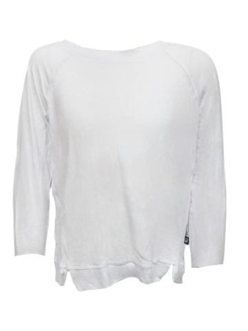 TEREZ Girl's White Jersey Long Sleeve Shirt #1252547 NWT