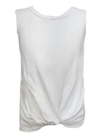 TEREZ Girl's White Bow Tank Shirt #1189547 NWT