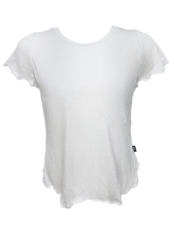 TEREZ Girl's White Cross Back T-Shirt #3382547 X-Large NWT