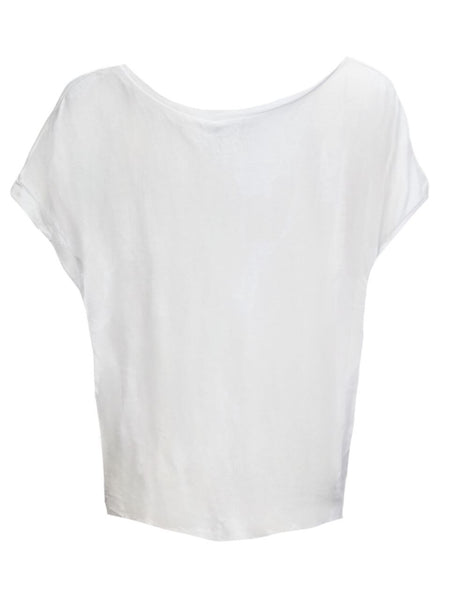 TEREZ Women's White Oversized T-Shirt #2439547 Large NWT
