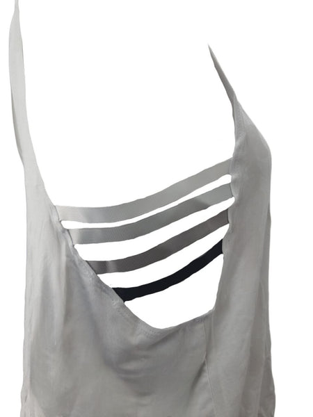 TEREZ Women's White Racerback Ribbon Tank #25178751 NWT