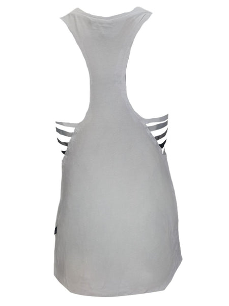 TEREZ Women's White Racerback Ribbon Tank #25178751 NWT