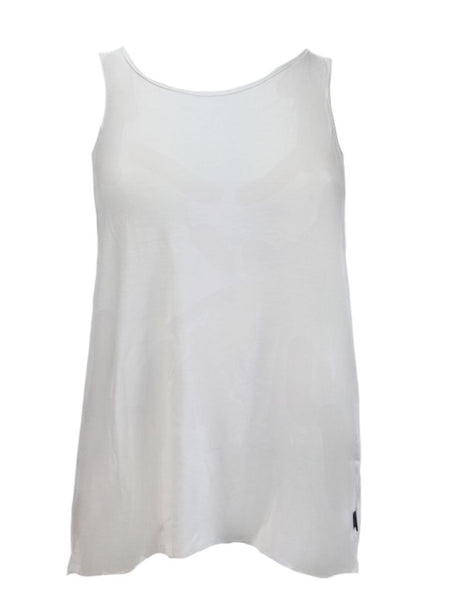 TEREZ Women's White Crossback Tank #2303547 Large NWT