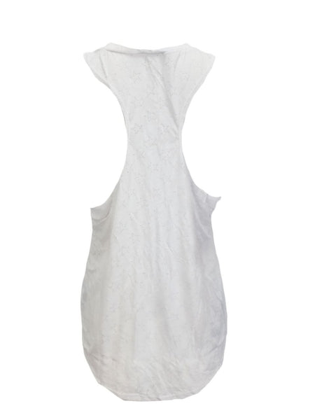 TEREZ Women's White Stars Tank #25118685 Large NWT