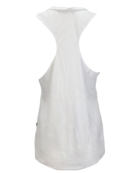 TEREZ Women's White Round Neck Tank #32702 NWT
