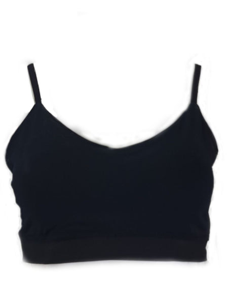 TEREZ Women's Black Millskin Sports Bra #3630299 NWT