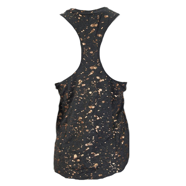 TEREZ Women's Grey Foil Printed Raglan Raceback Tank #221167765 NWT