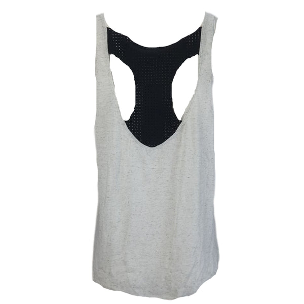 TEREZ Women'S White Heathered Gray Mesh #25318771 NWT