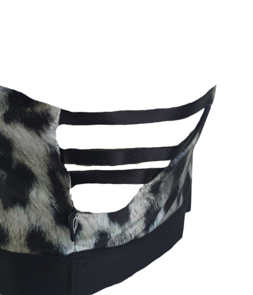 TEREZ Women's Multicolor Snow Leopard Sports Bra #24158372 NWT