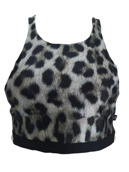 TEREZ Women's Multicolor Snow Leopard Sports Bra #24158372 NWT