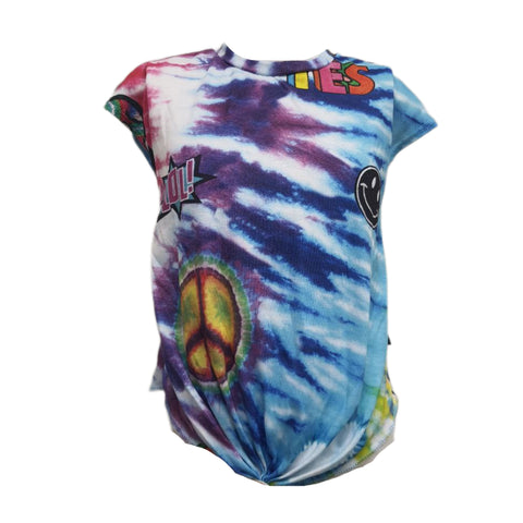 TEREZ Girl's Multicolor Lol Tie Dye T-Shirt #3110379505 Medium NWT