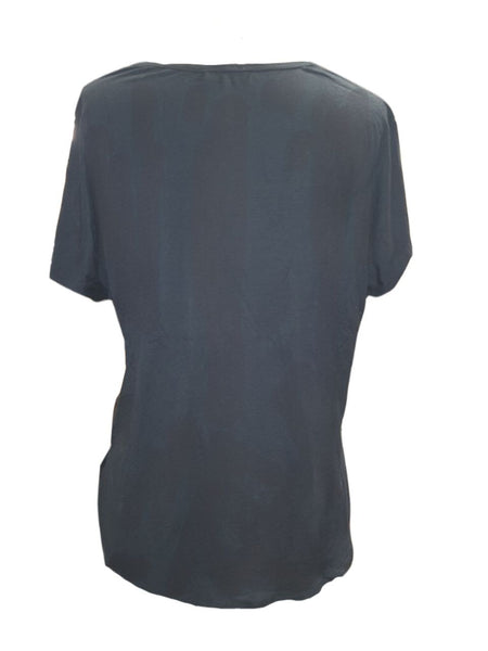 TEREZ Women's Black With Bright Ribbon Shirt #25098777 Large NWT