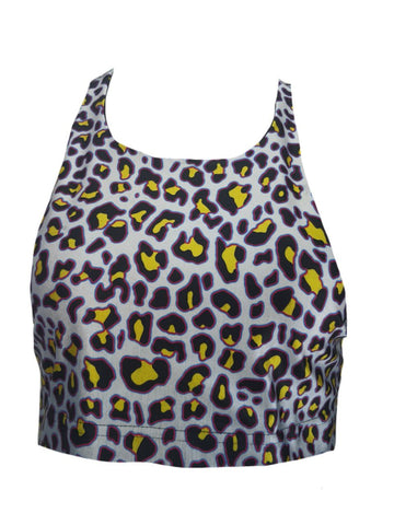 TEREZ Women's Multicolored Metallic Cheetah Sports Bra #2501875 XL