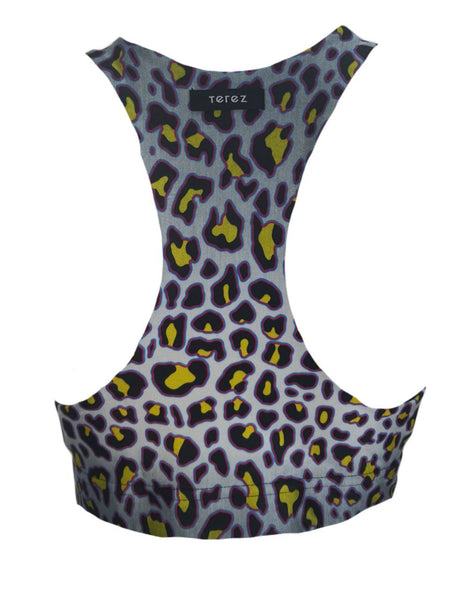 TEREZ Women's Multicolored Metallic Cheetah Sports Bra #2501875 XL