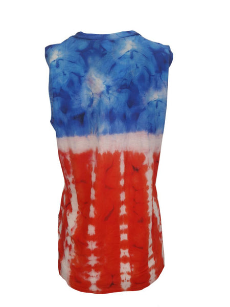 TEREZ Women's Multicolored Tie Dye USA T-Shirt #30702789 Small NWT