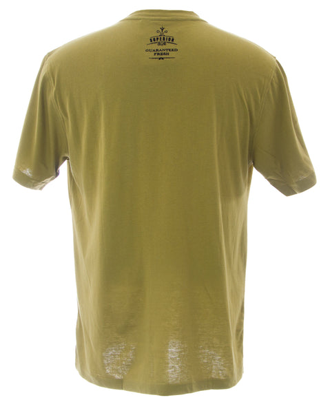THUG Men's Bronze Green Guaranteed Fresh Cotton Crew Neck Shirt #12307 NEW