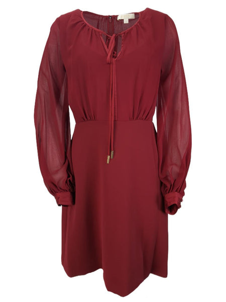 ERIN Women's Red Long Sleeve Poinsettia Dress #50816555990 8 NWT