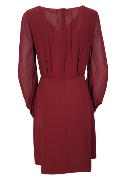 ERIN Women's Red Long Sleeve Poinsettia Dress #50816555990 8 NWT