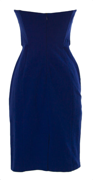 FORNARINA Women's Byon Strapless Cocktail Dress Sz Small China Blue