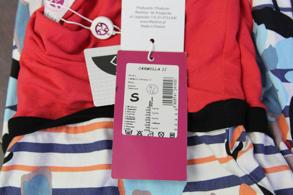 9 FASHION Maternity Carmella ll Graphic Multi-Color Tank Top Sz S