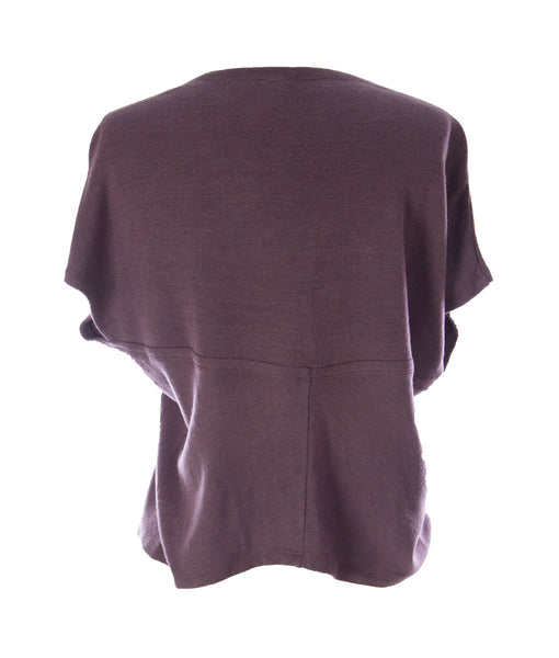 Lunn Women's Claire Dolman Sleeve Knit Waistcoat Prunelle