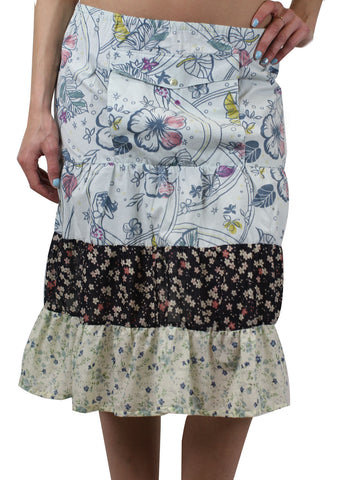 CUSTO BARCELONA Women's Country Floral Peasant Skirt 393528 $108 NWT