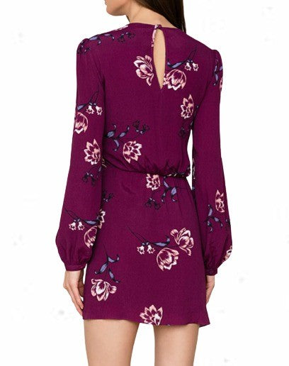 YUMI KIM Women's Tump Crush Burgundy Tie Me Over Dress #DR18054 Small NWT