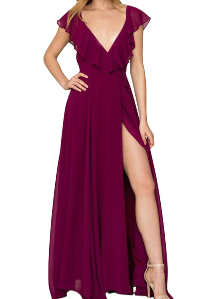 YUMI KIM Women's Burgundy Full Bloom Maxi Dress #DR18137m NWT